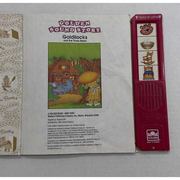 GOLDEN SOUND STORY Goldilocks and the Three Bears VTG 1991 Little Golden Books - Picture 6 of 8
